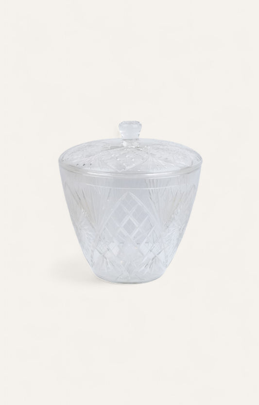 Refined Textured Glass Jar