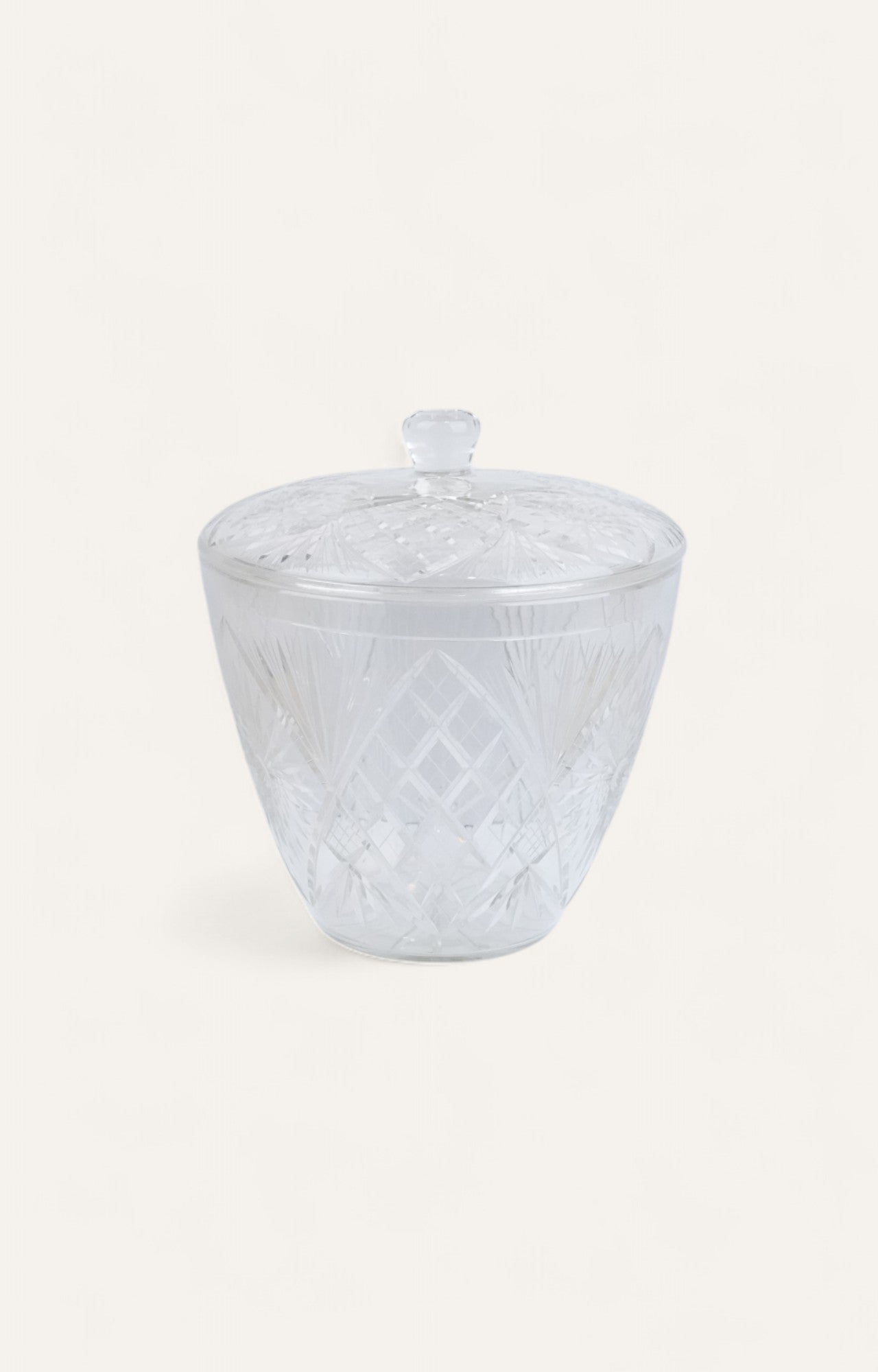 Refined Textured Glass Jar