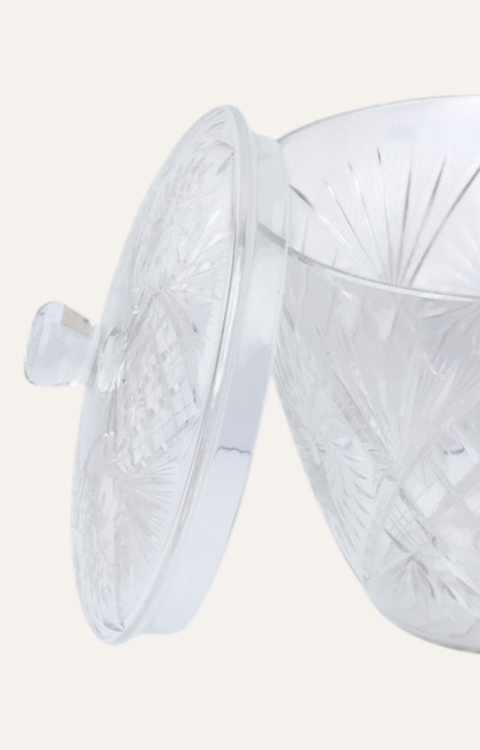 Refined Textured Glass Jar