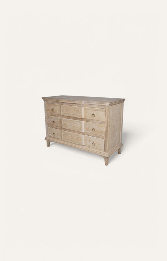 Italian Country 6-Drawer Wooden Storage Chest