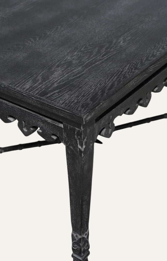 Lace Trim Black Table