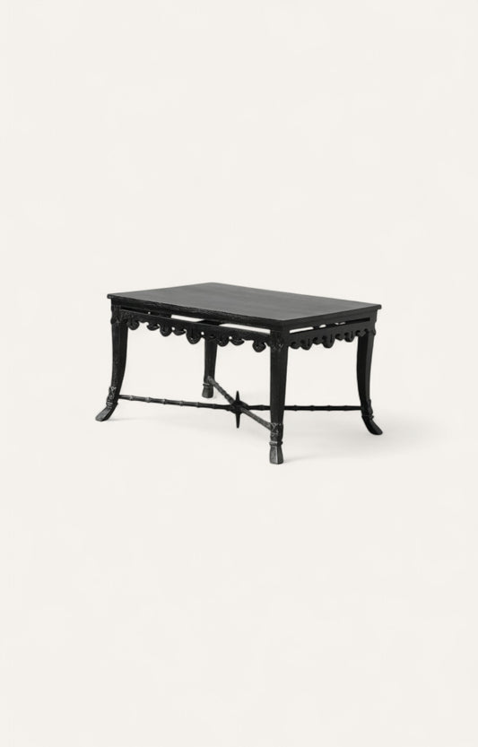 Lace Trim Black Table