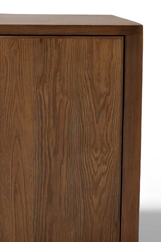 Breton Double Door Oak Wood Cabinet