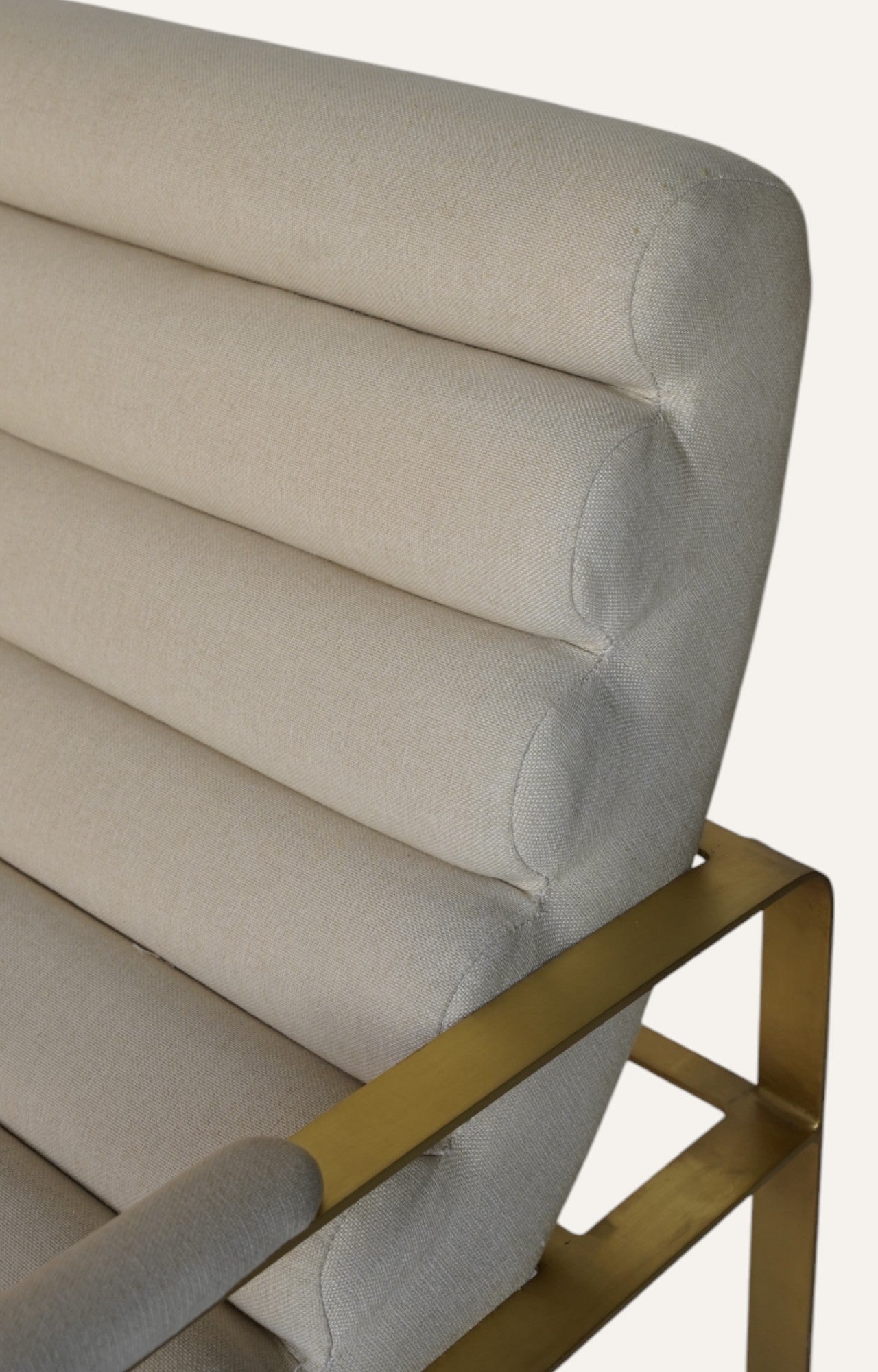 Sculptural Metal Lounge Chair in Bouclé & Foam