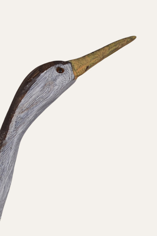 Handcrafted Paulownia Wood Standing Bird Sculpture - Big