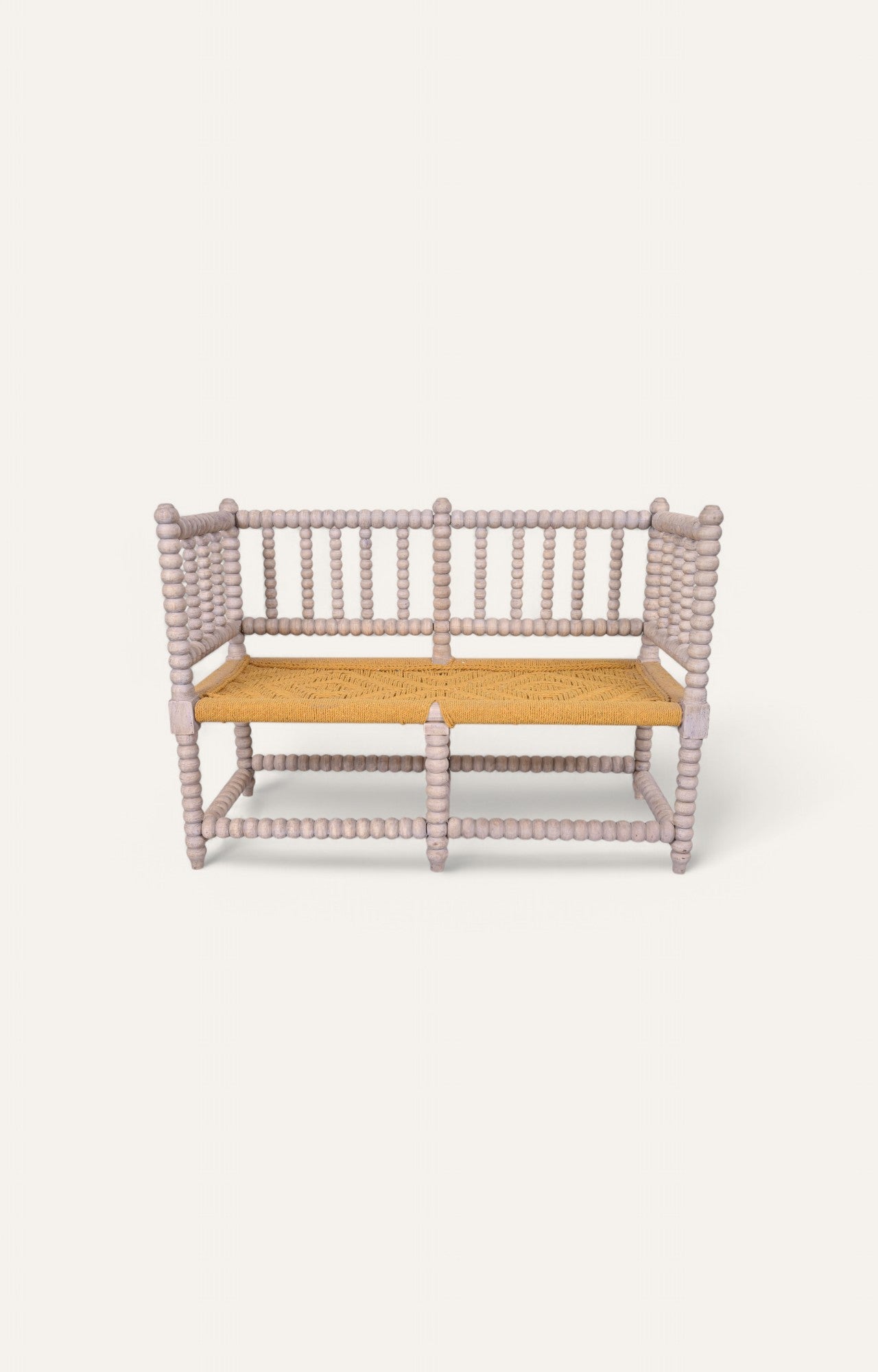 Spindle leg Upholstered Bench