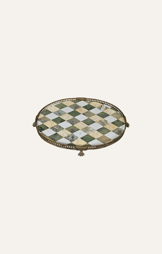 Brass & Marble Inlay Trey