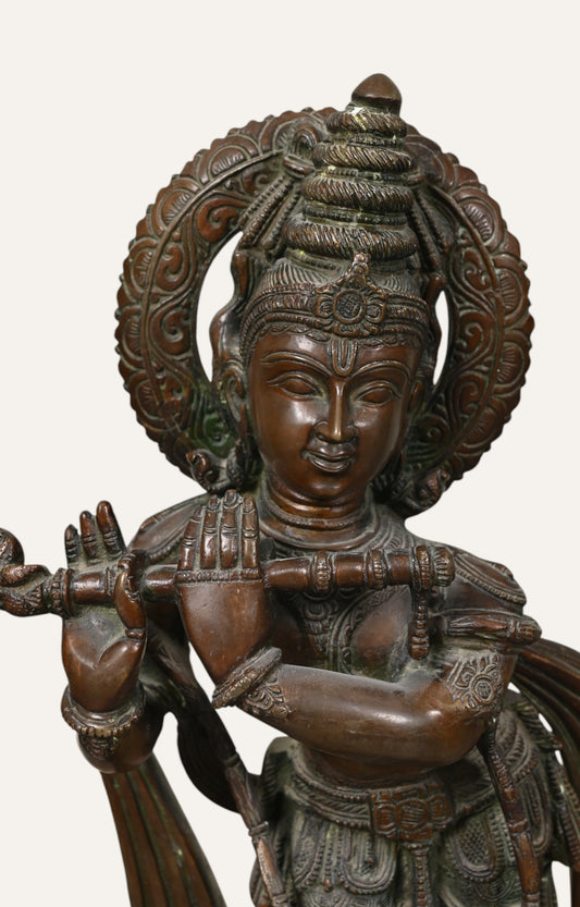 Krishna Brass Figurine