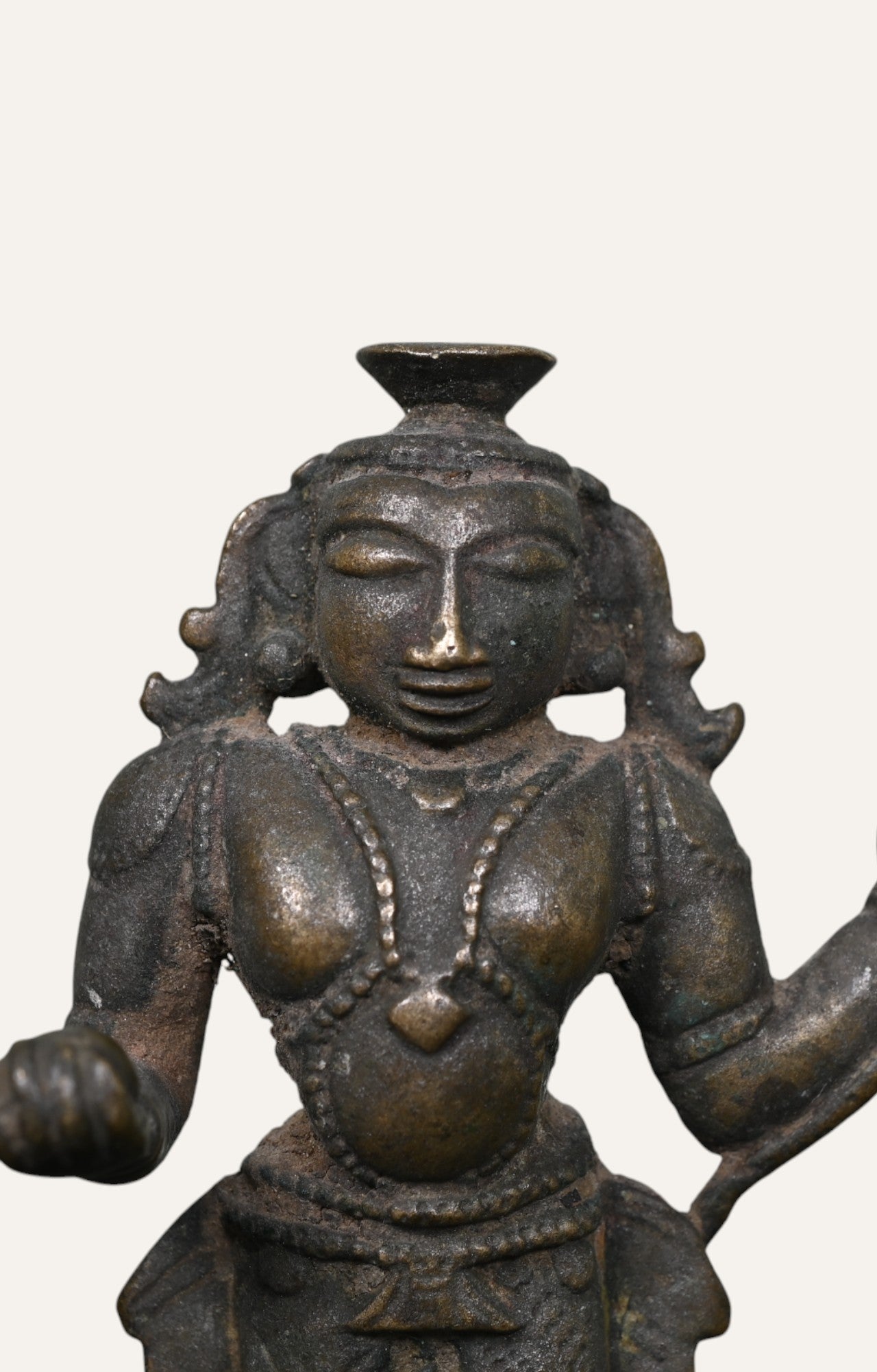 Vishnu Goddess Brass Antique Sculpture