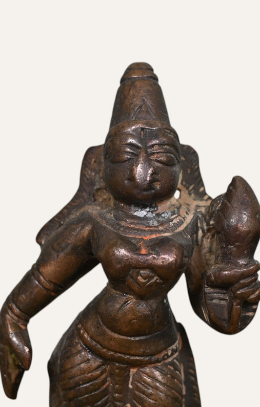 Lakshmi Goddess Indian Bronze Sculpture