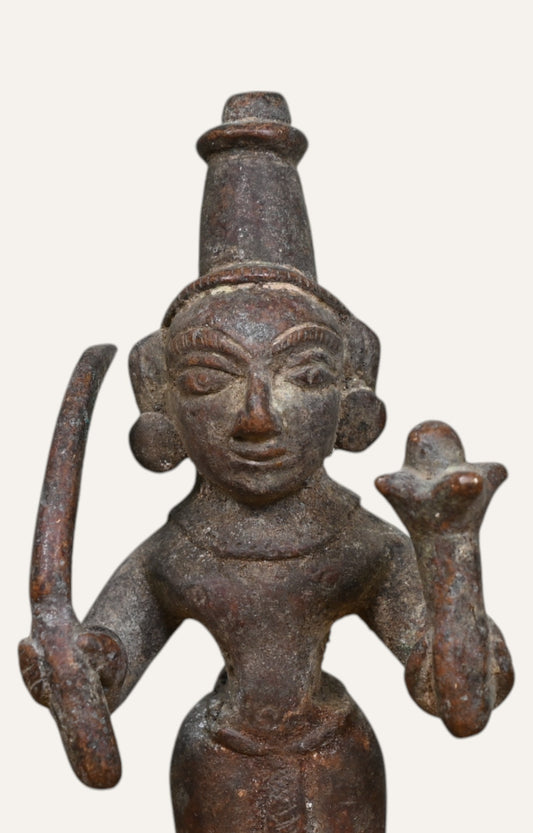 Warrior with Sword Brass Antique Sculpture