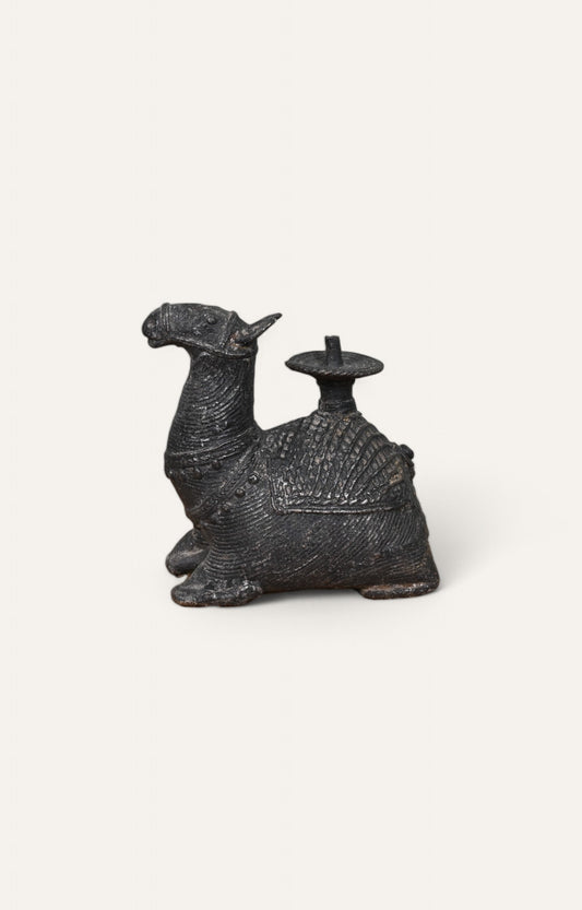 Camel Brass Sculpture Candle Holder