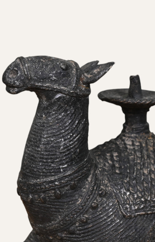 Camel Brass Sculpture Candle Holder