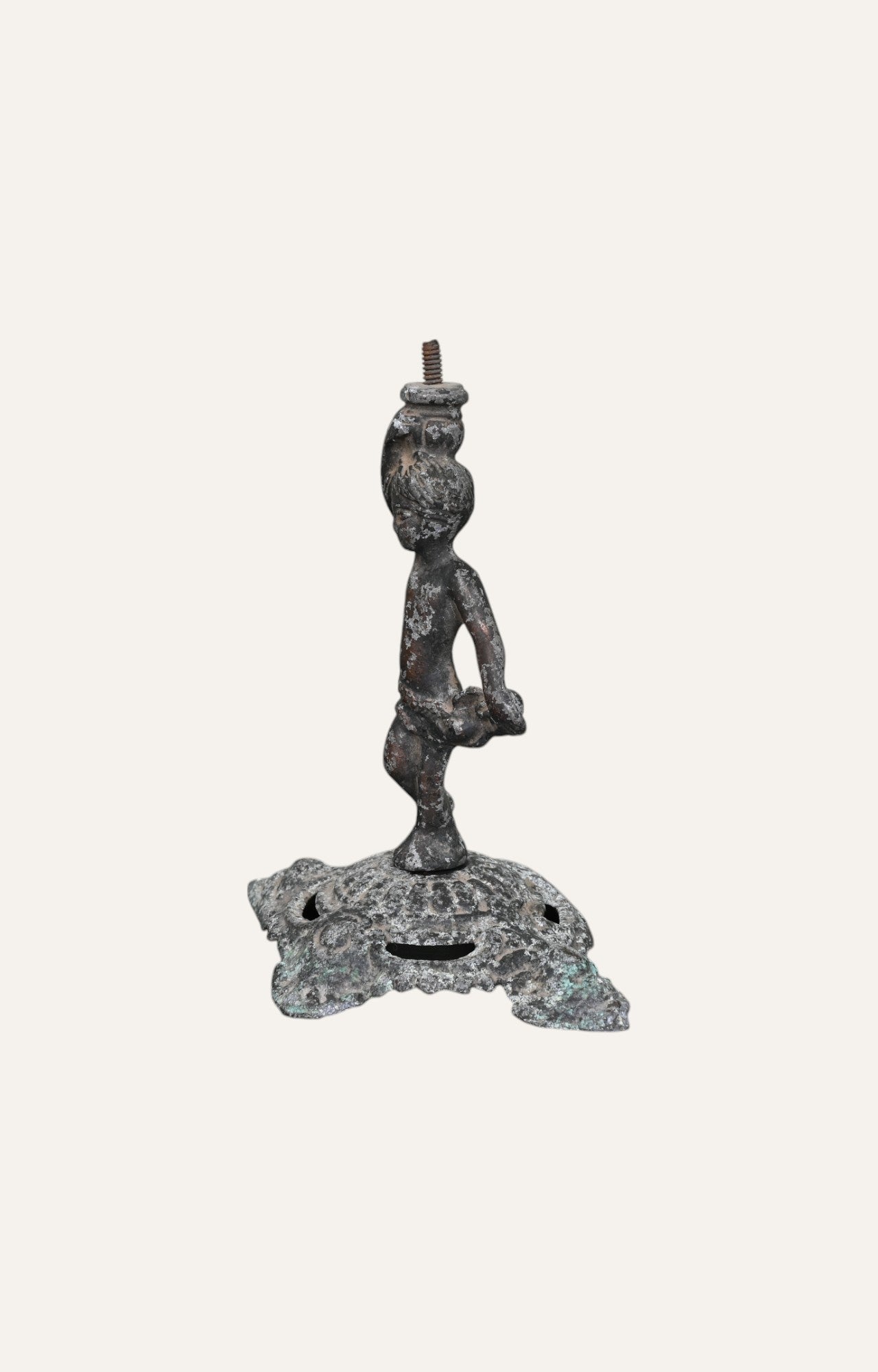Dancing Woman Brass Candle Holder