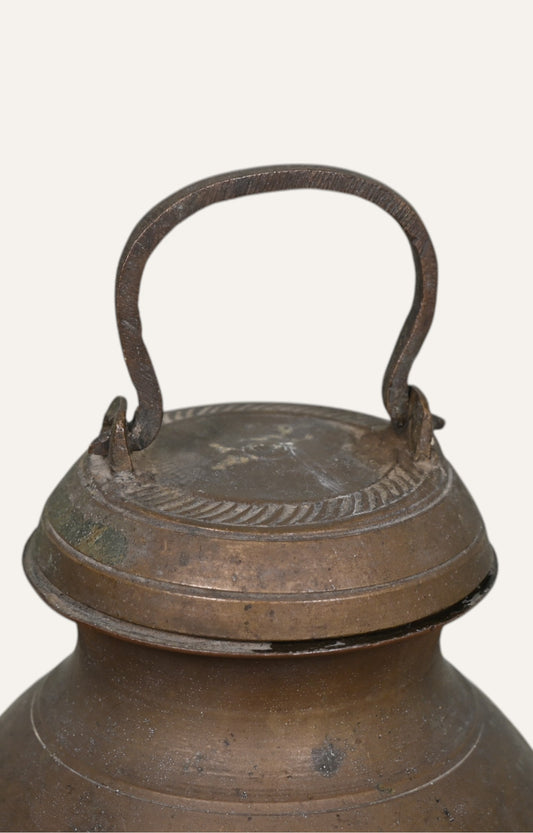 Vintage Brass Pot with Handle