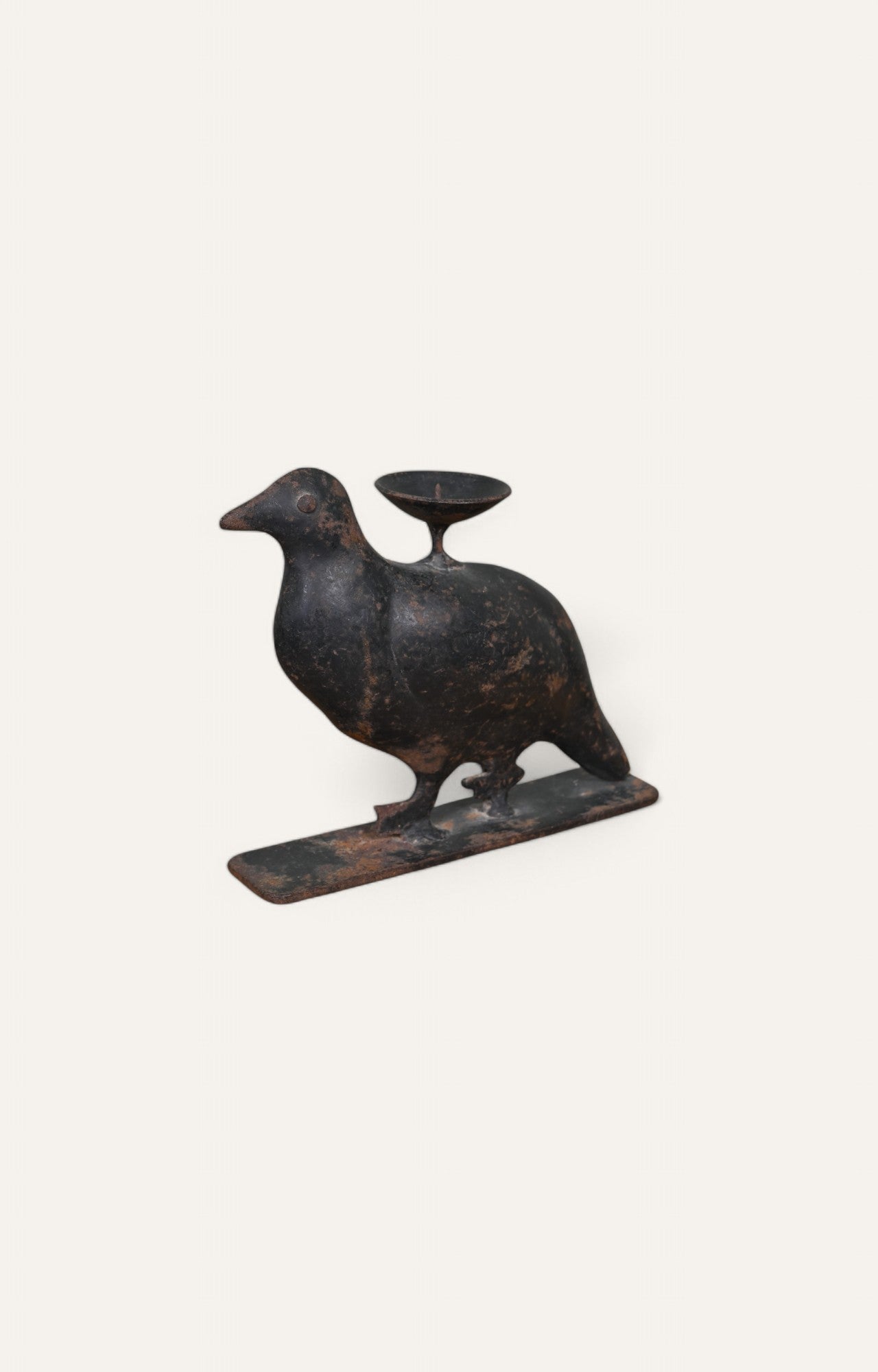 Bird Brass Figurine Candle Holder