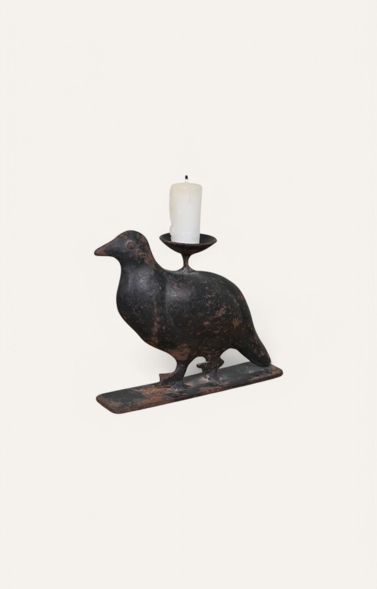Bird Brass Figurine Candle Holder