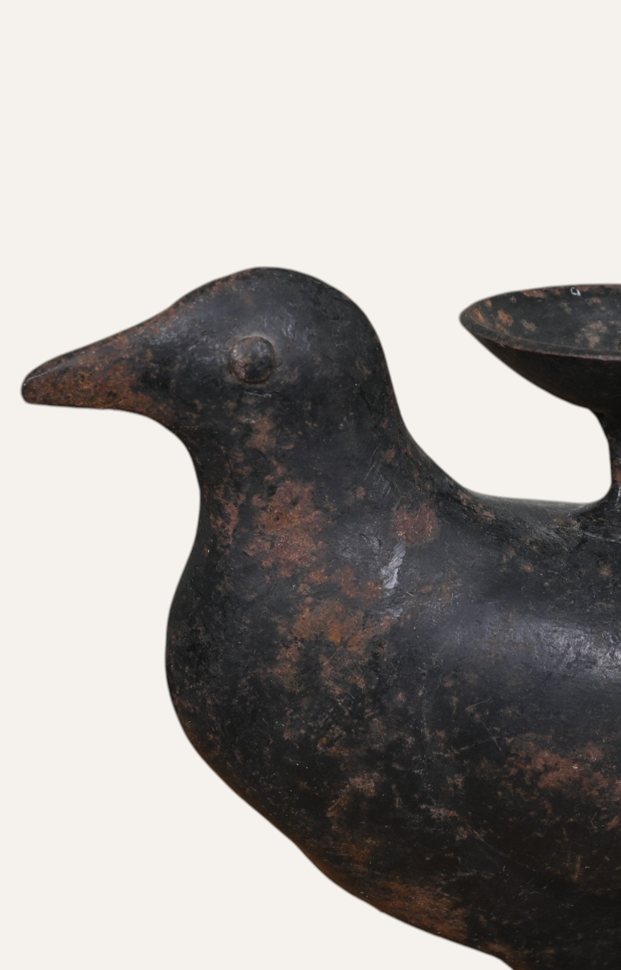 Bird Brass Figurine Candle Holder