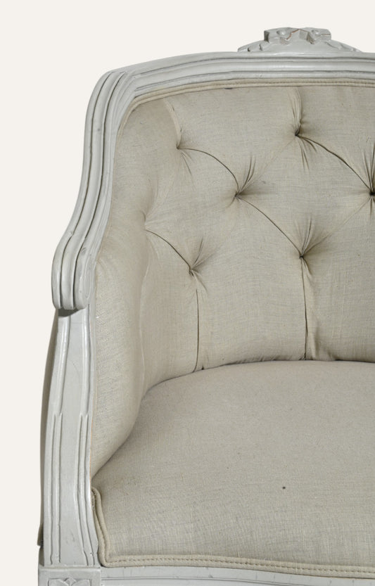 Upholstered Wooden Arm Chair