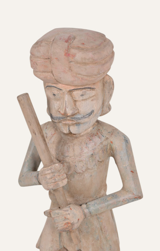 Vintage Indian Dwarpal Sculpture