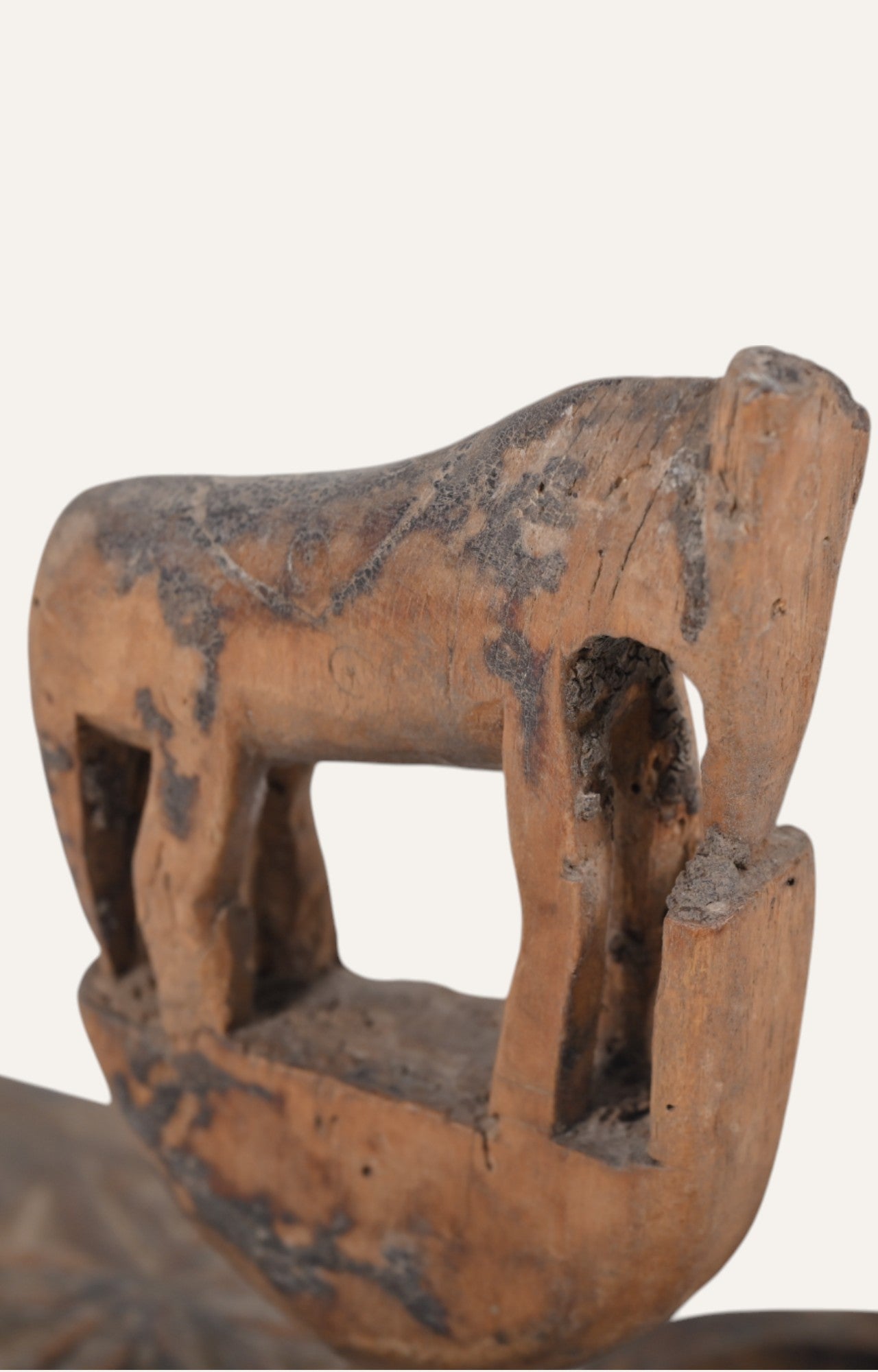 Wooden Tikka Box with Horse Finial