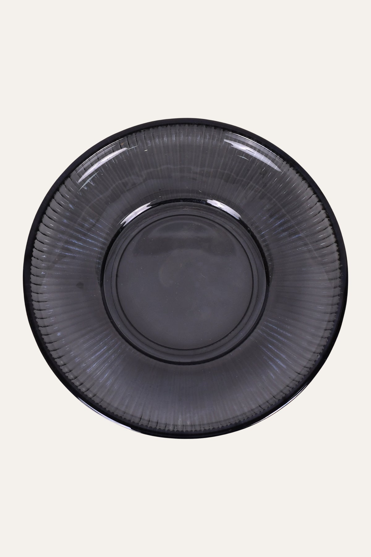 Ribbed Glass Cup & Saucer | Smoke Grey Tea Cup Set – Samurai Exports
