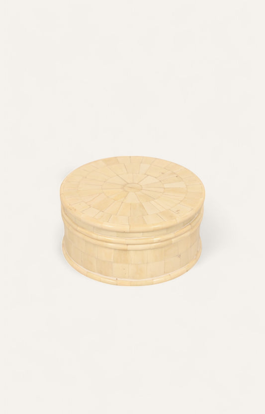 Bone inlaid wooden box