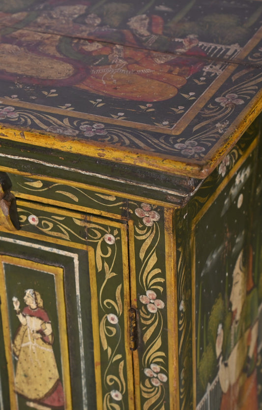Maharani Hand-Painted Wooden Cabinet