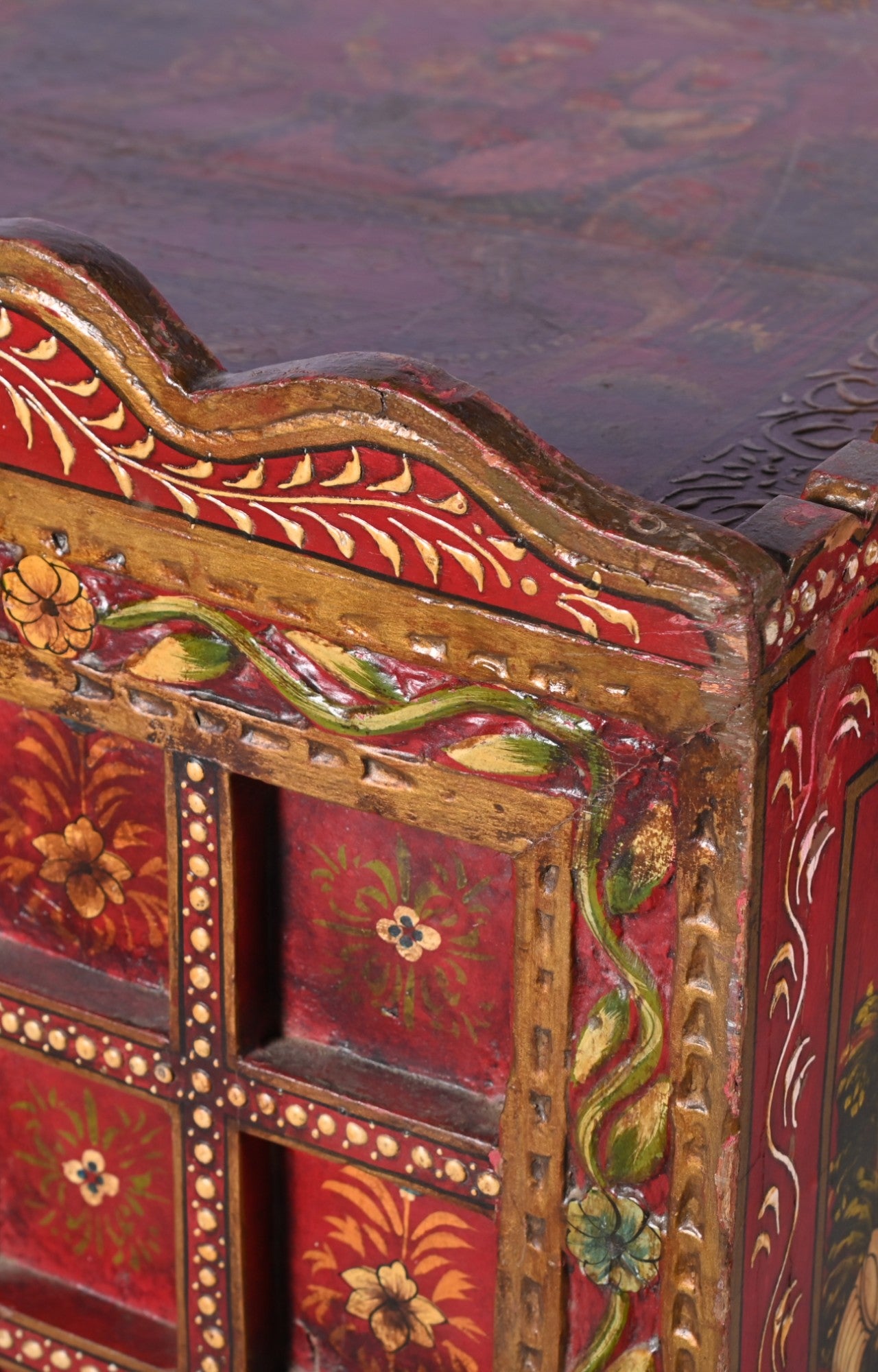 Maharaja Hand-Painted Wooden Cabinet