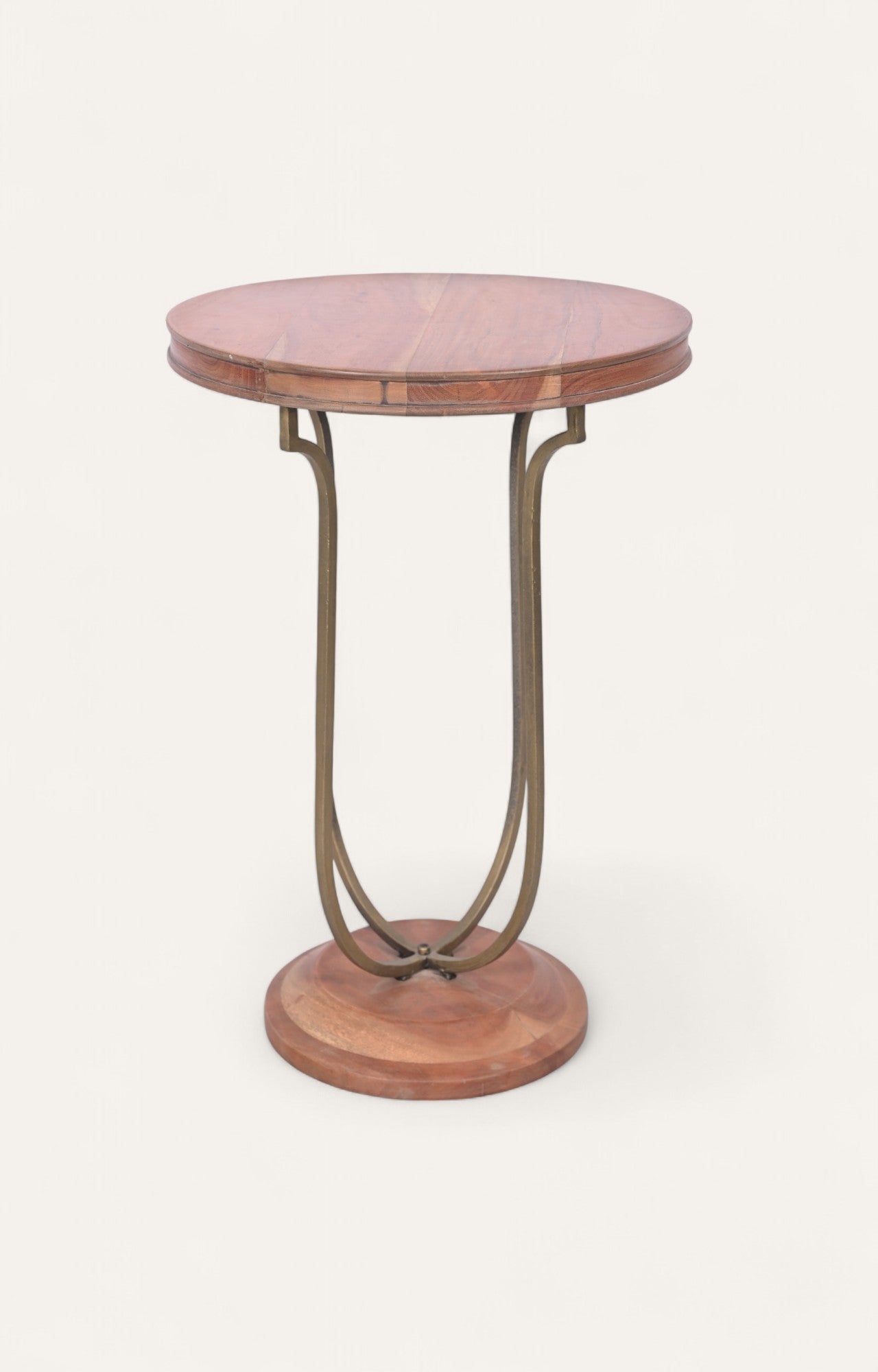 Wooden And Marble Side Table