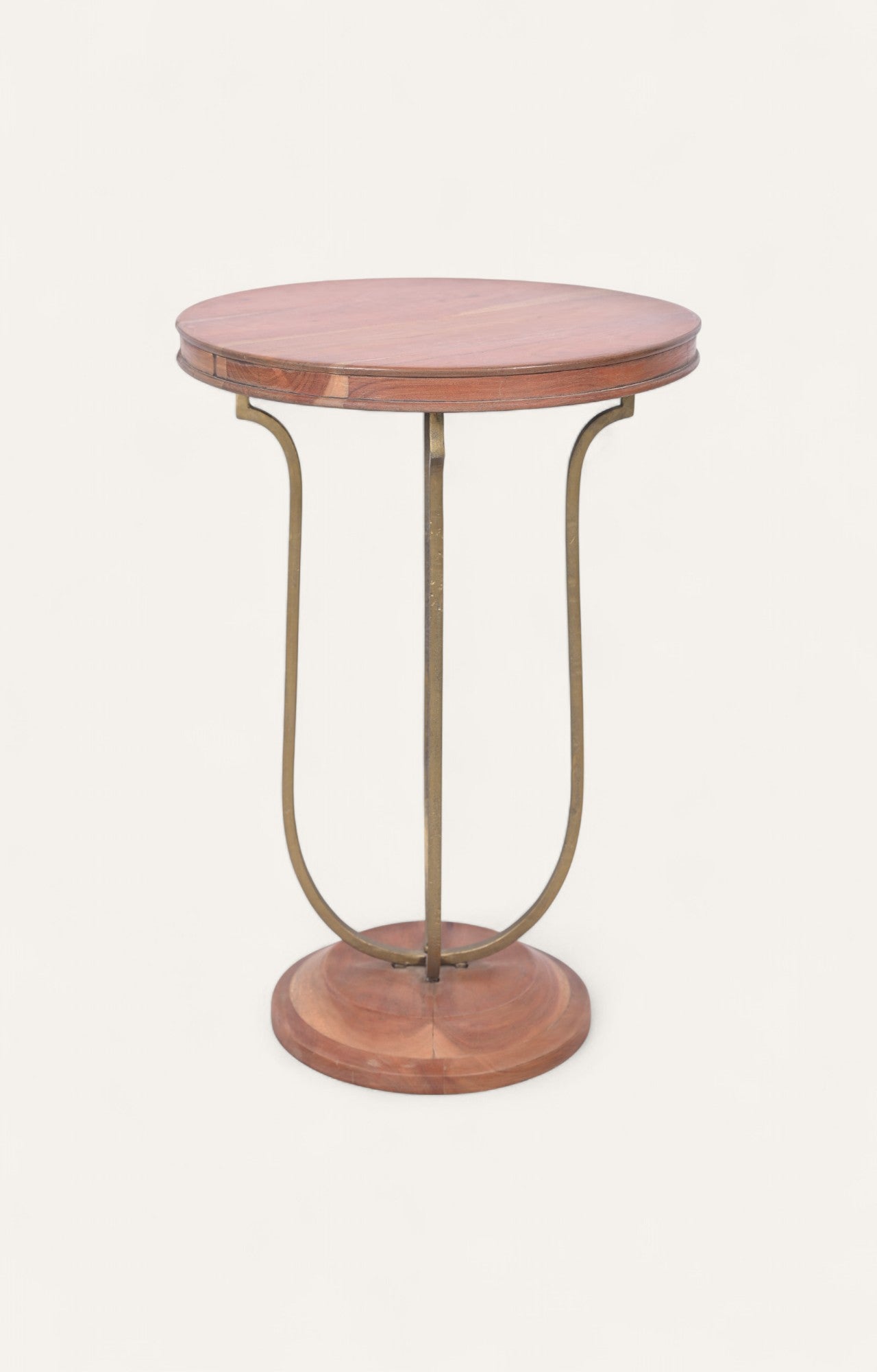 Wooden And Marble Side Table