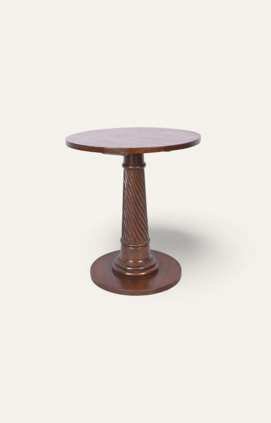 Classic Brown Round Occasional Table