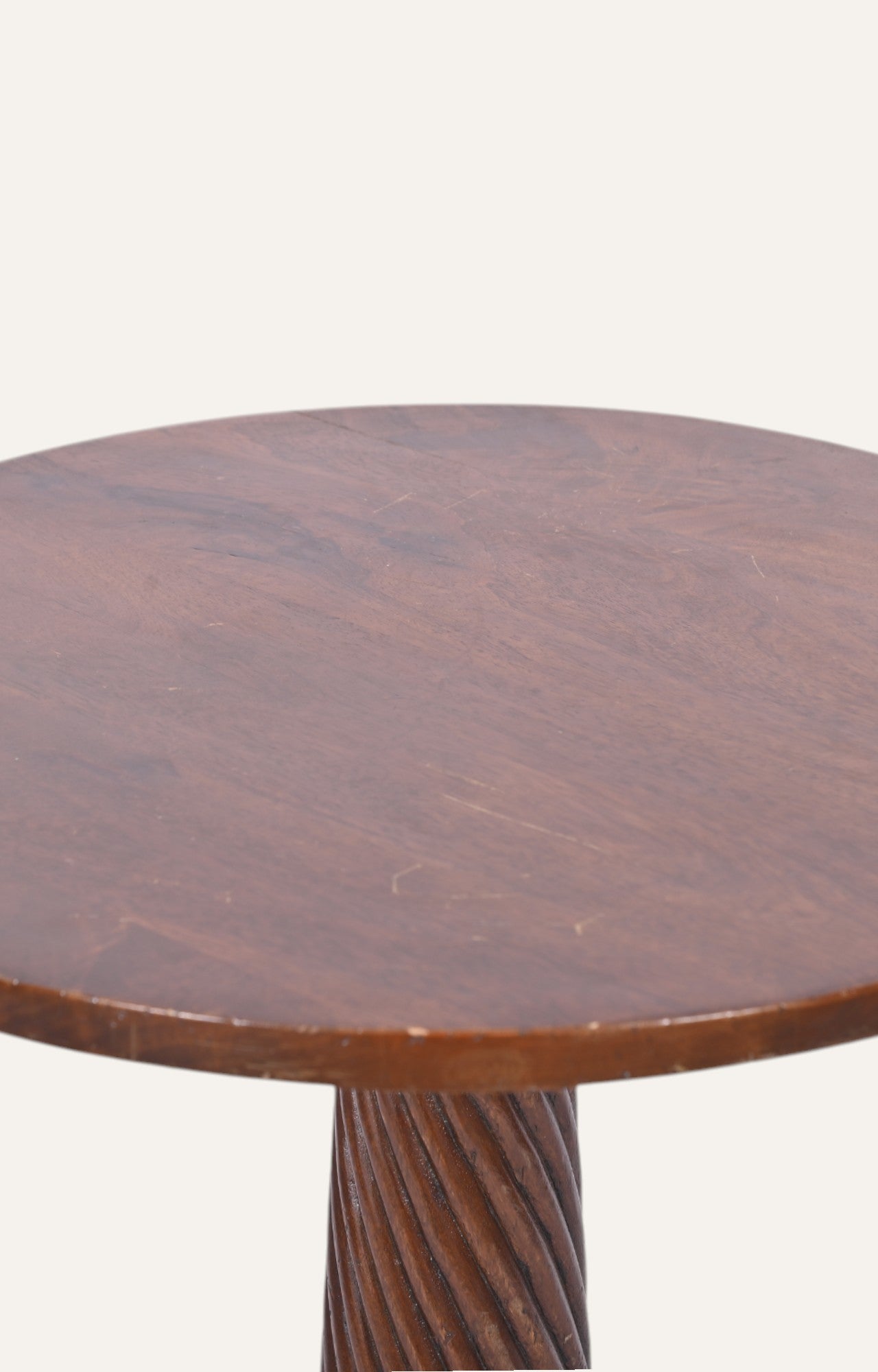 Classic Brown Round Occasional Table