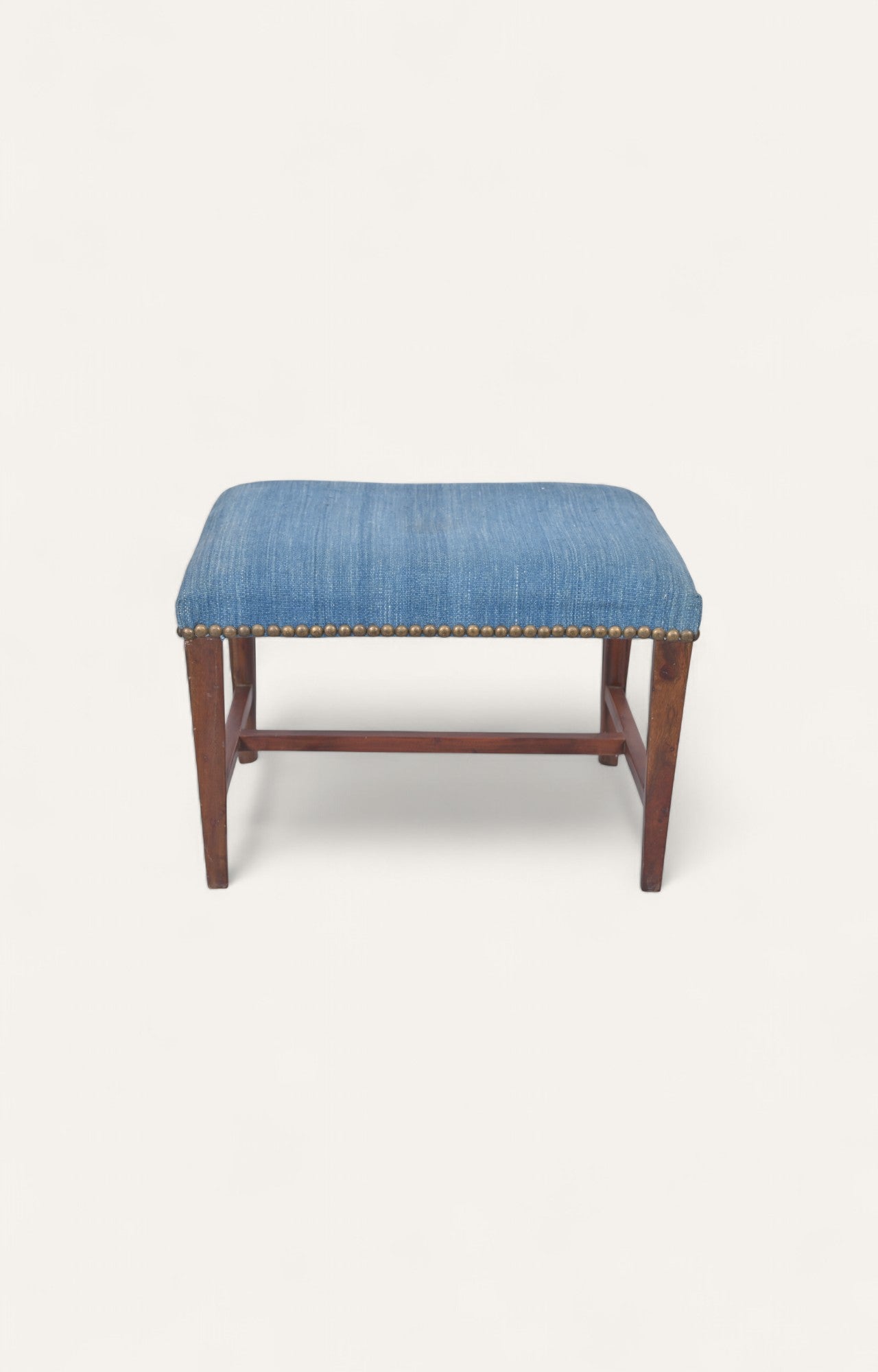 Hand Woven Dhurrie Upholstered Stool