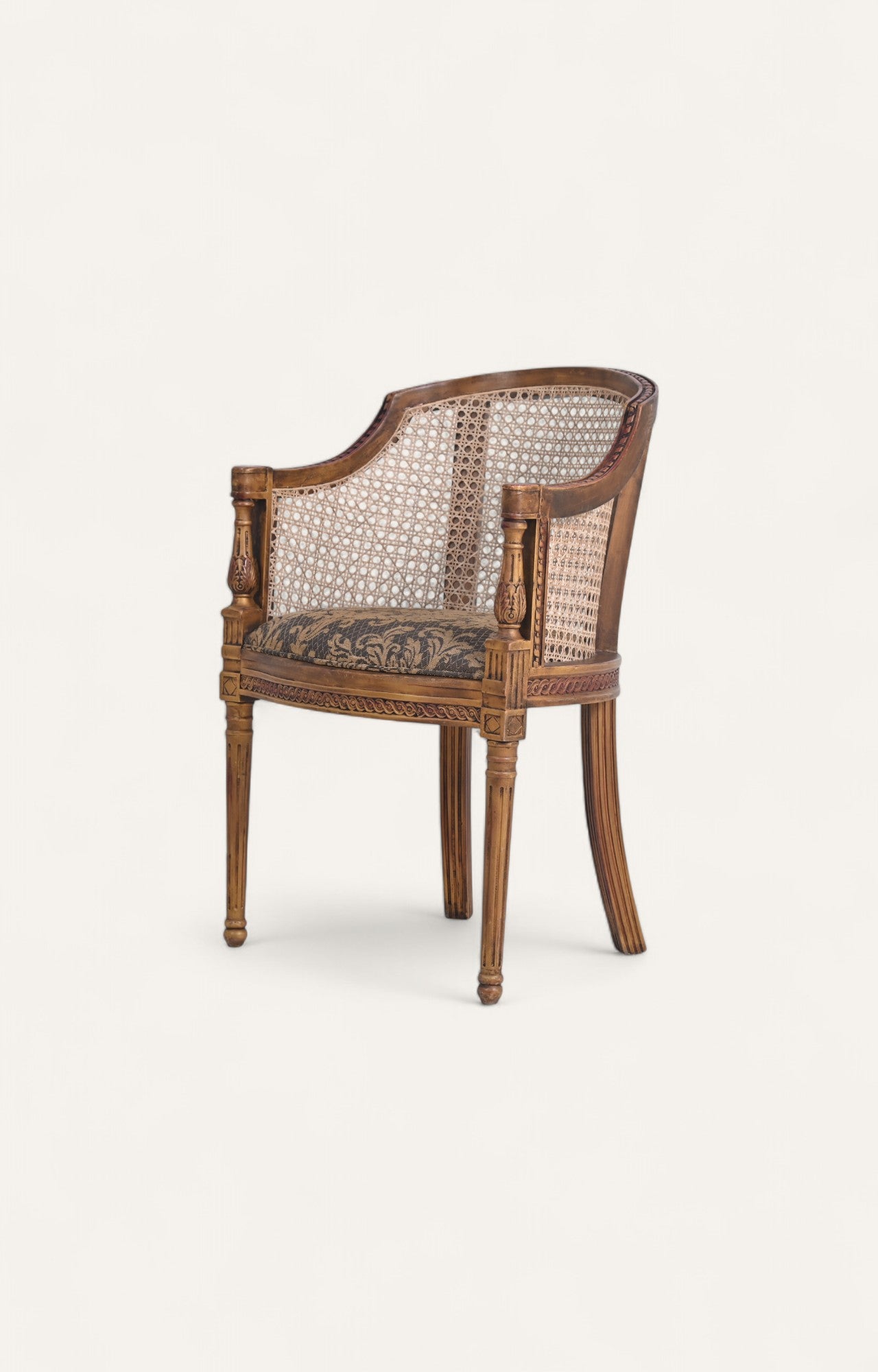 Rattan & Wooden Chair