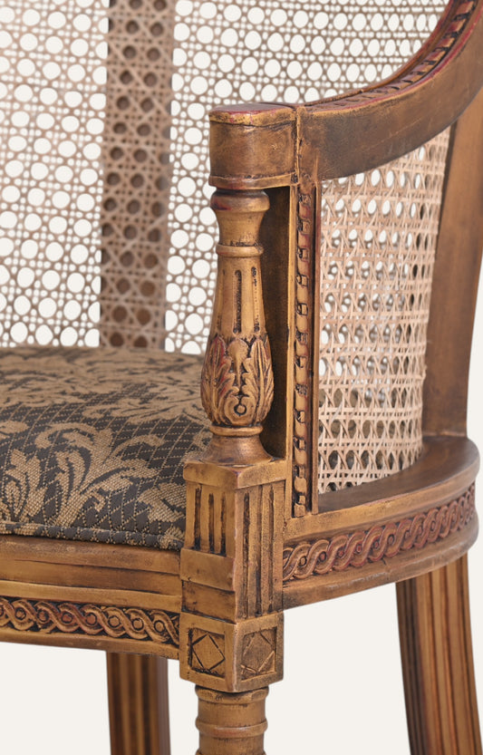 Rattan & Wooden Chair