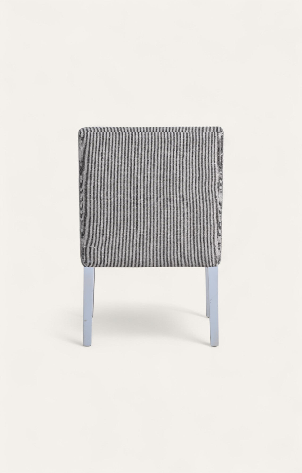 Contemporary Striped Linen Armchair