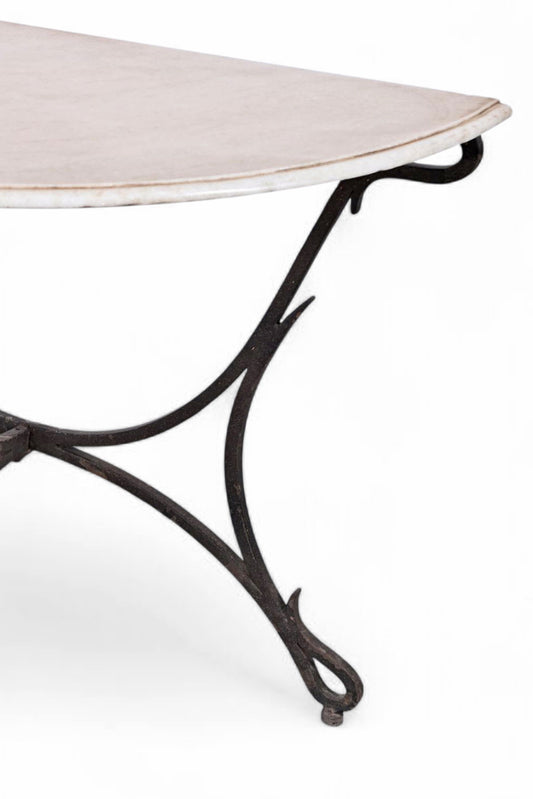 Half Round Marble Console Table