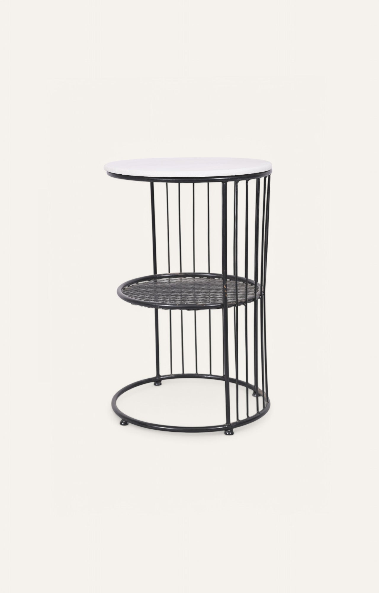 Contemporary Metal & Marble Side Table