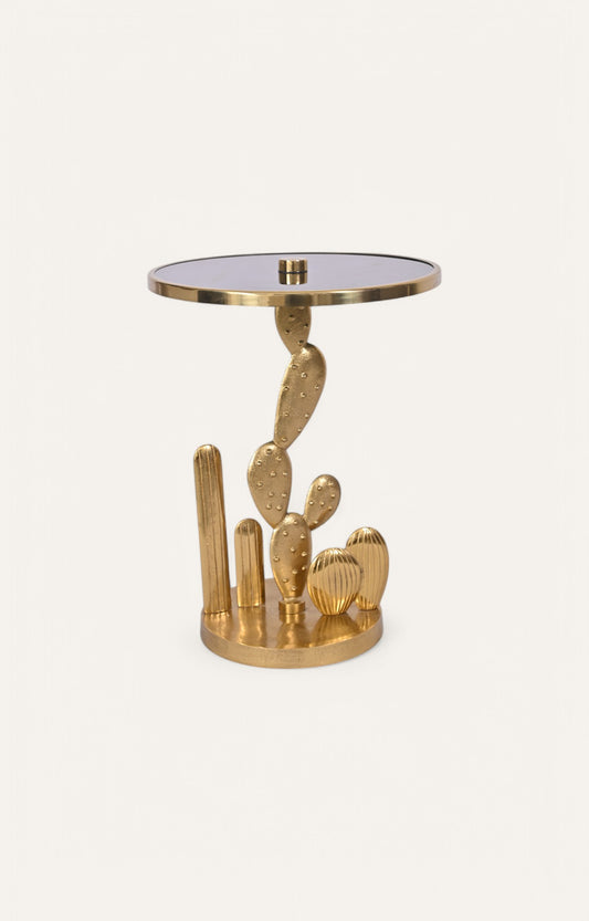 Golden Abstract  Side Table