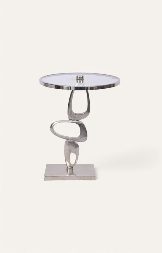 Abstract Metal Side Table