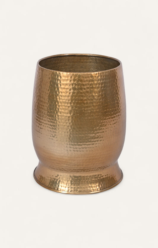 Beaten metal round table