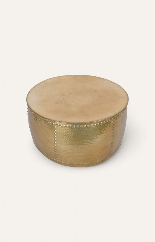 Round Brass Fitted Coffee Table
