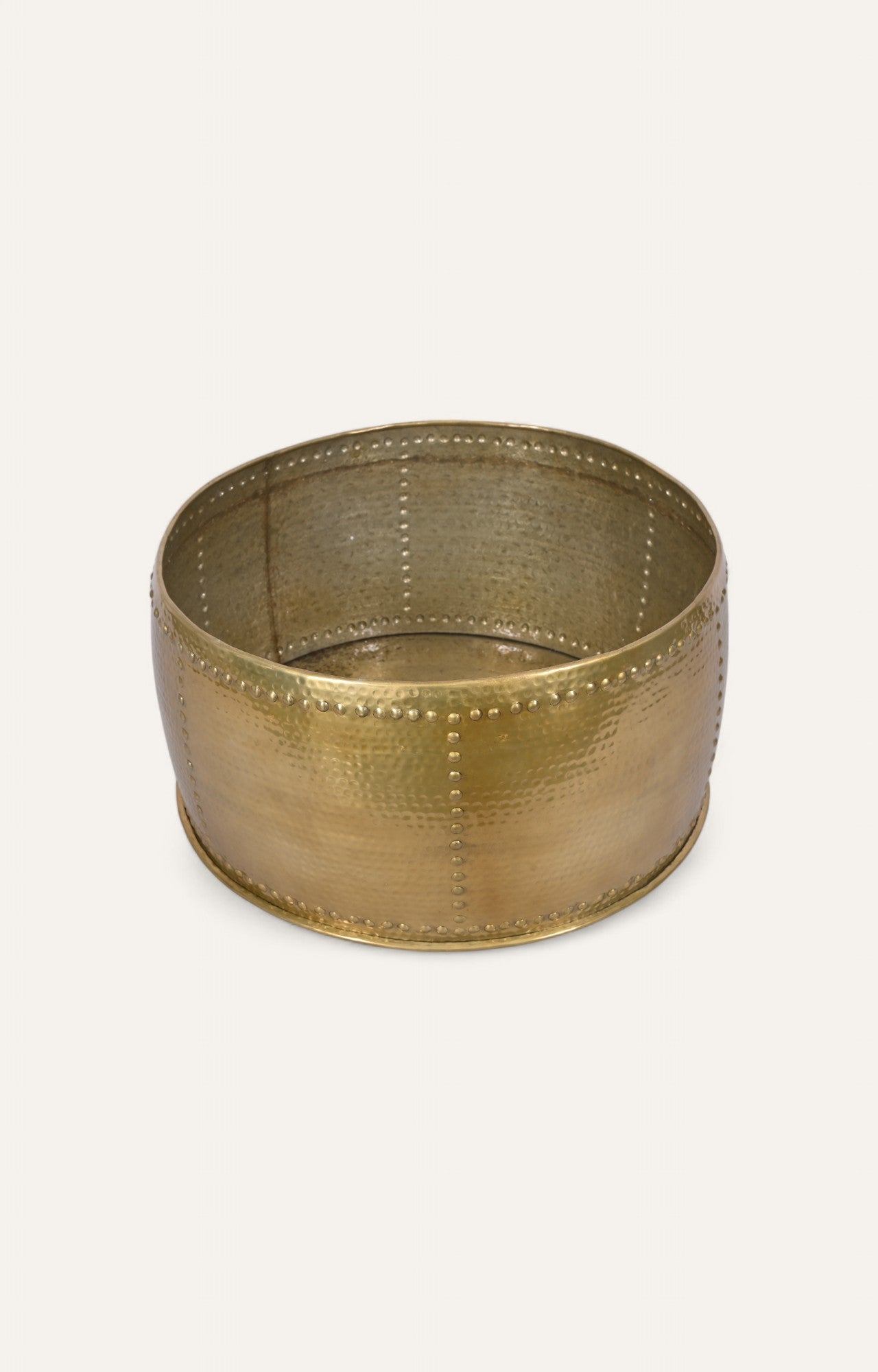 Round Brass Fitted Coffee Table