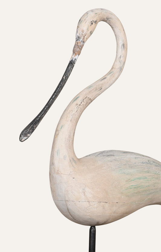 Elegant Long Beak Bird Sculpture
