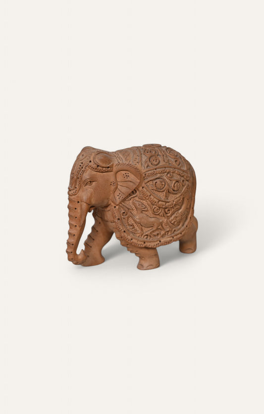 Vintage Wooden Elephant Figurine