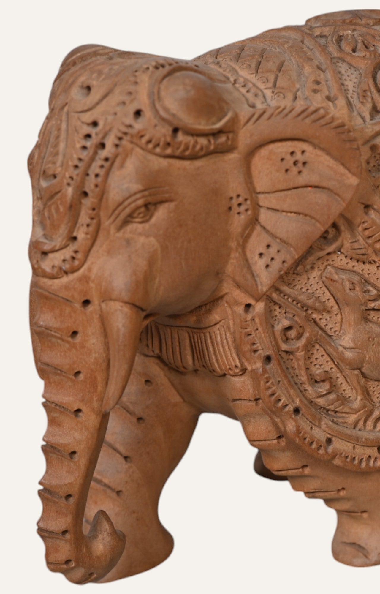 Vintage Wooden Elephant Figurine