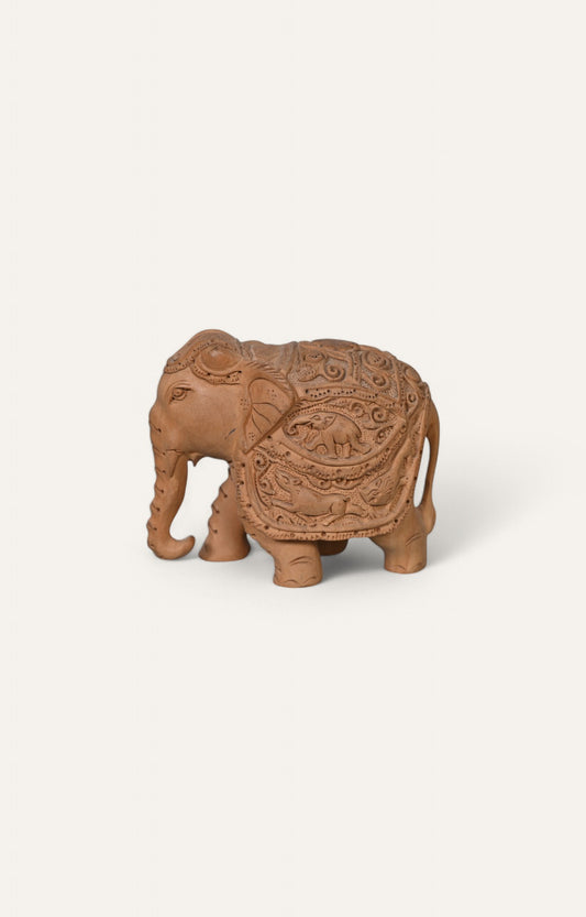 Vintage Wooden Elephant Statue