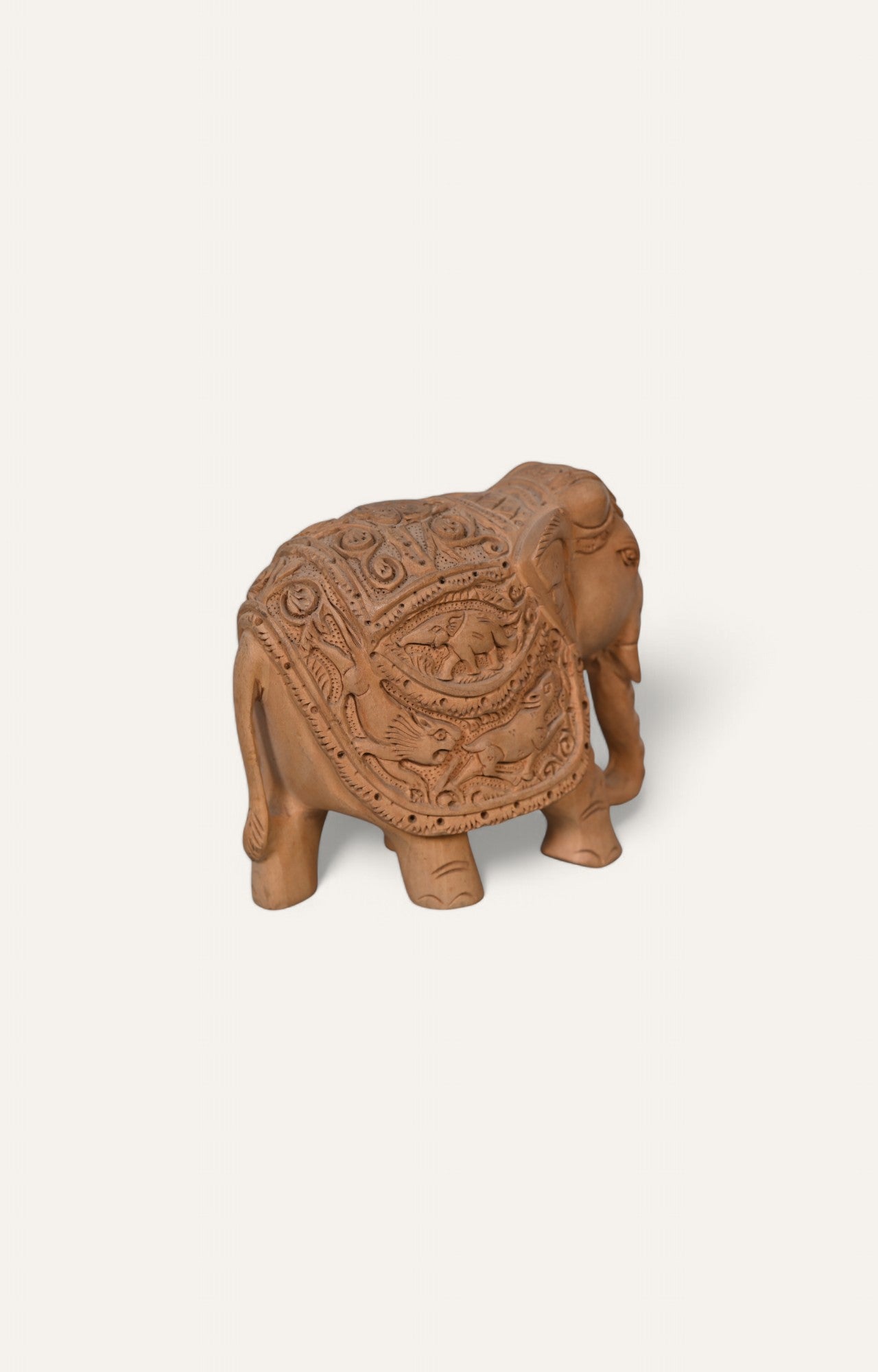 Vintage Wooden Elephant Statue