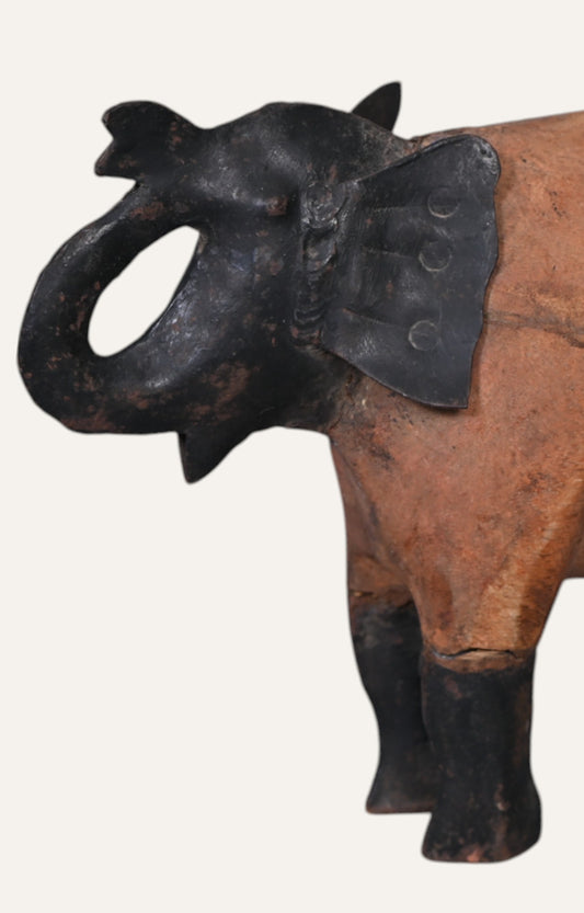 Wooden Black Elephant Figurine